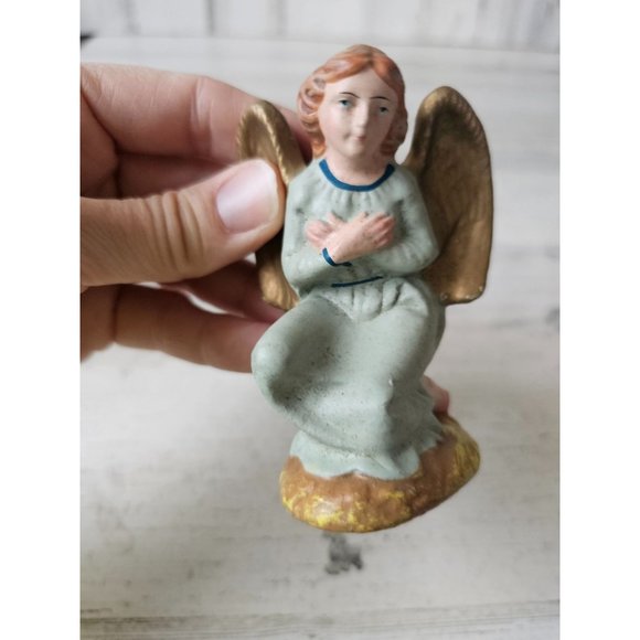 Vintage fontanini Italian Angel Glass Nativity Xmas religious decor cherub - Picture 6 of 8